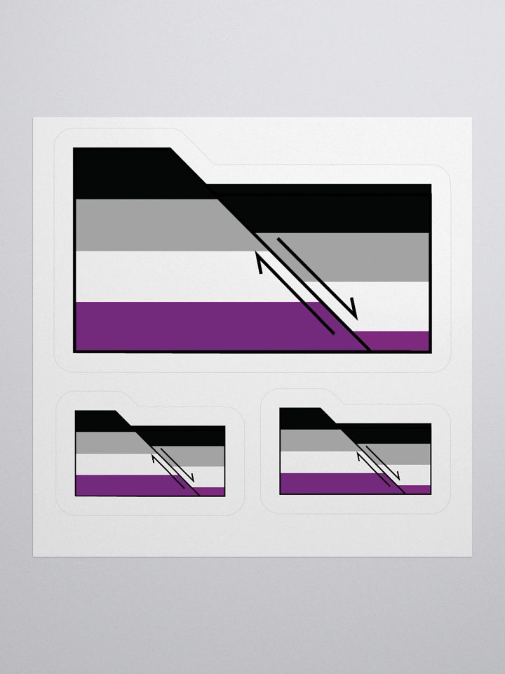 Faulted Pride Flags- Ace sticker product image (1)
