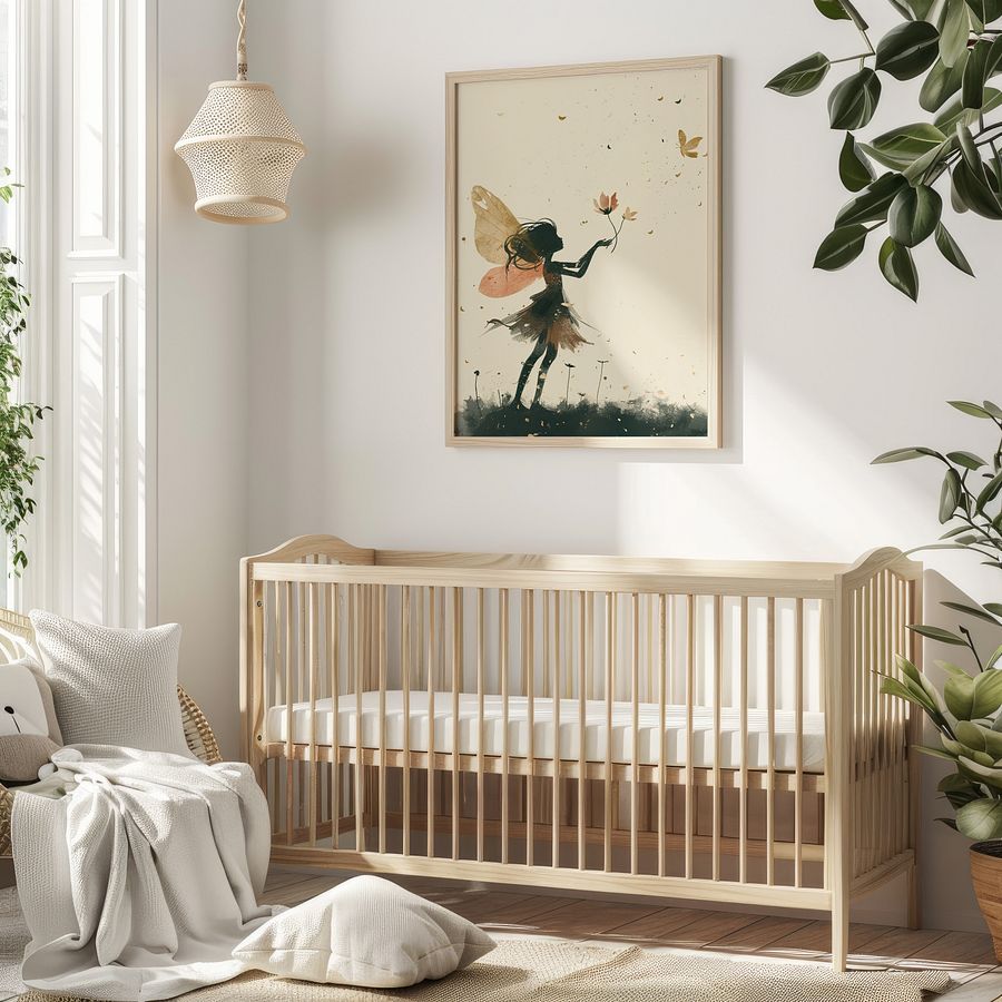 Watercolor Fairy Illustration Whimsical Nursery Art Print product image (9)