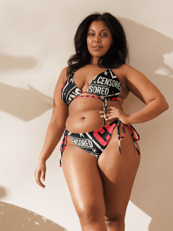 Rebel Censorship All-Over Print Bikini product image (3)