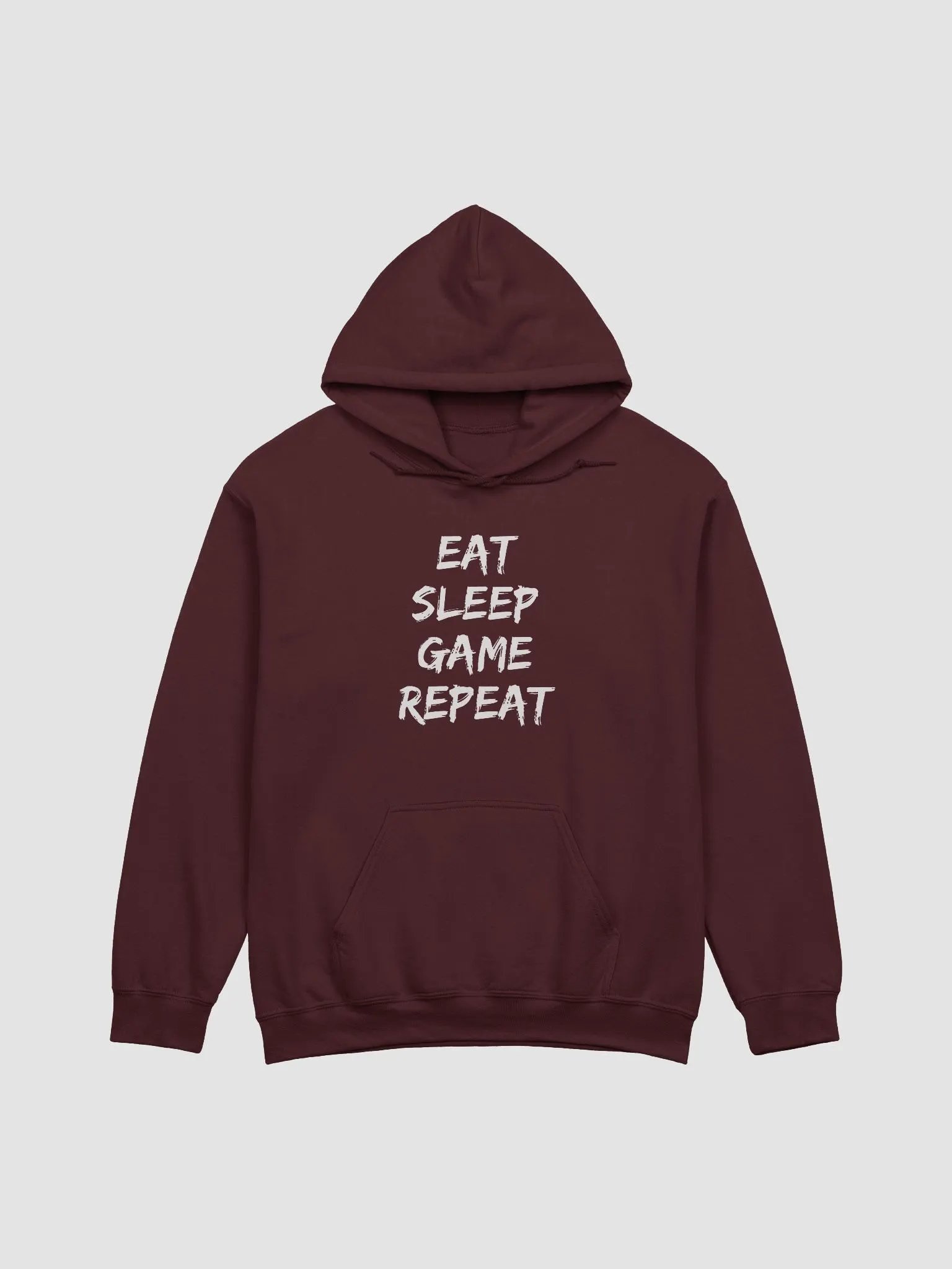 Eat Sleep Game Repeat Hoodie White Text product image (9)