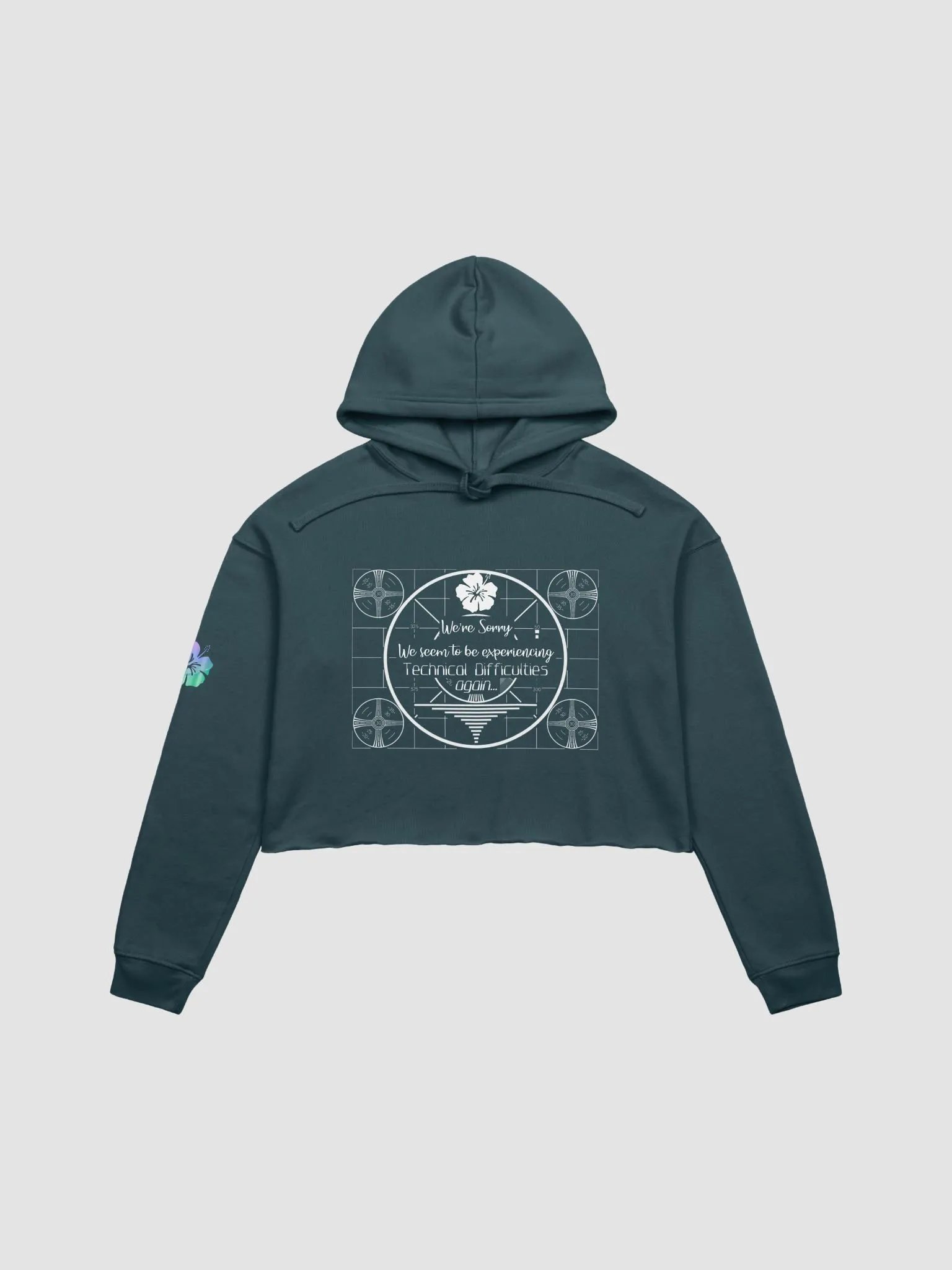 Technical Difficulties Cropped Hoodie - Dark product image (2)