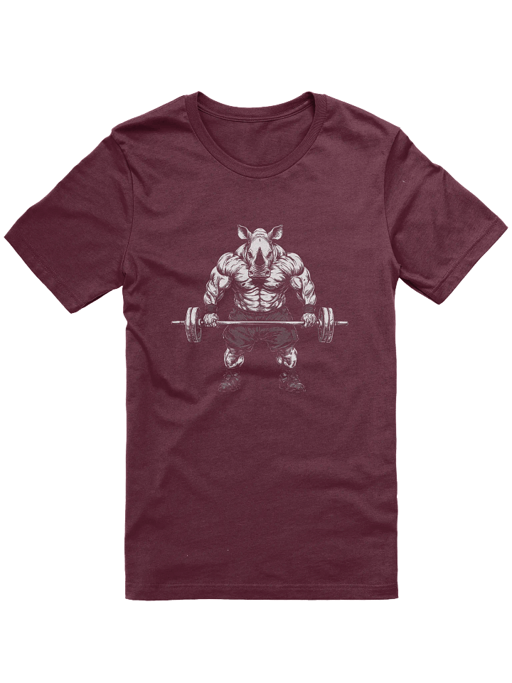 Rhino Powerlifting T-Shirt, Gym Beast Tee, Fitness Animal Shirt product image (1)