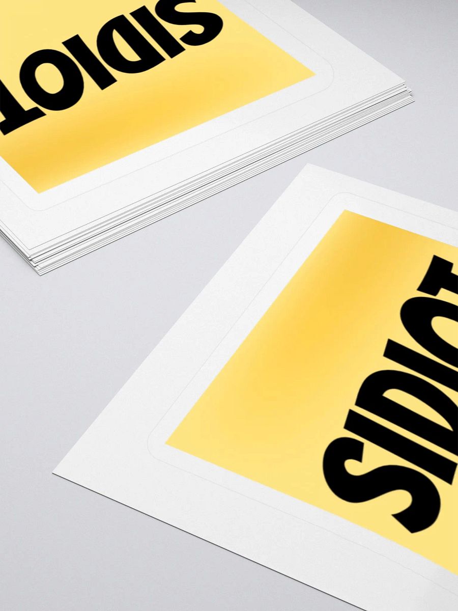 "Sidiot" Note sticker product image (4)