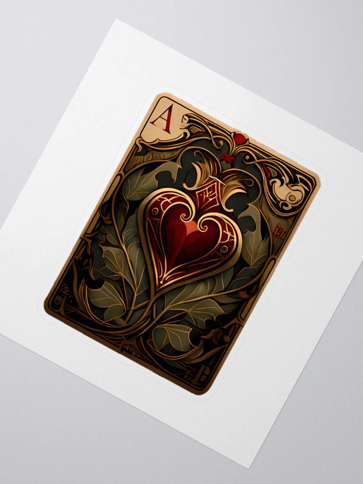 Ace of Hearts Floral Sticker product image (2)