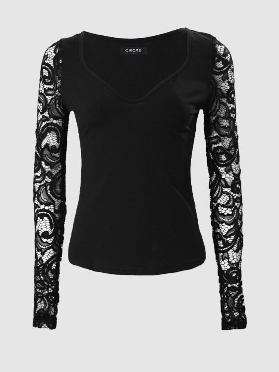 Fitted lace top product image (1)