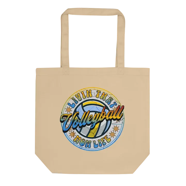 Livin That Mom Life Volleyball Vintage Tote Bag product image (1)