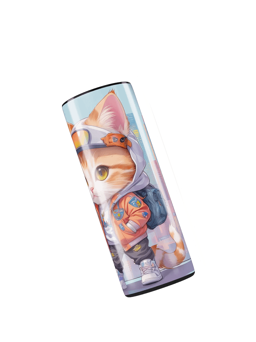 Cute City Kitty Cat 20 oz Skinny Stainless Steel Tumbler - v2 product image (4)