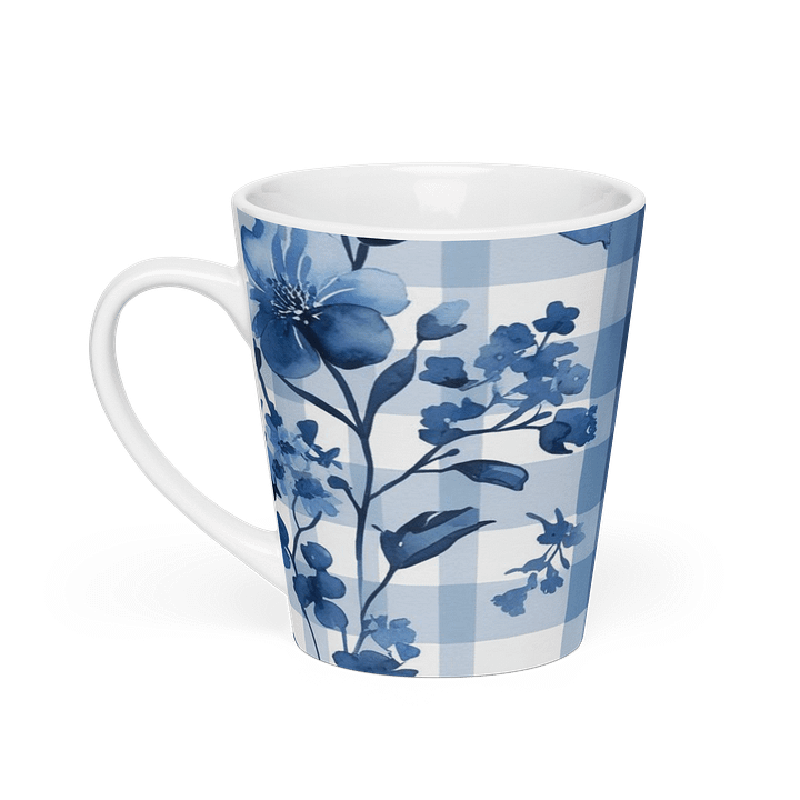 Blue Blooms Latte Mug product image (1)