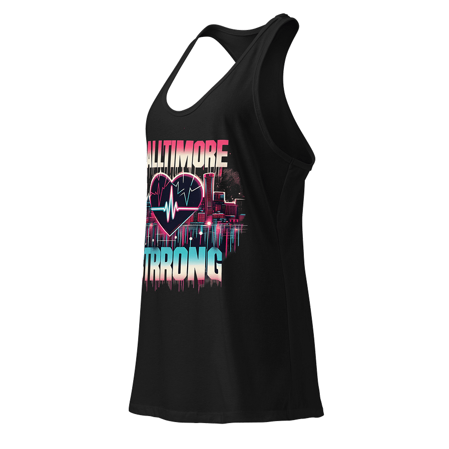 Baltimore Strong Heartbeat Racerback Tank product image (3)