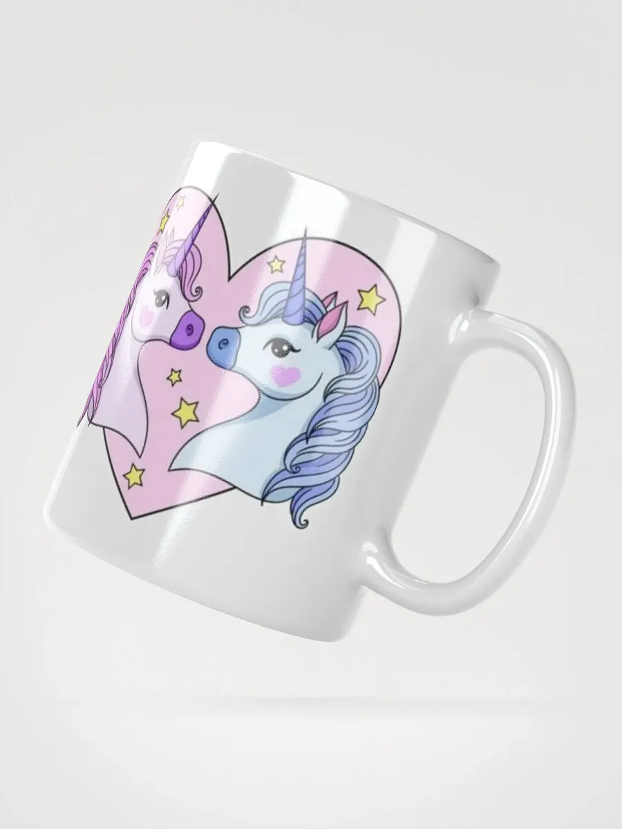 White Glossy Mug Lovely Unicorns product image (2)