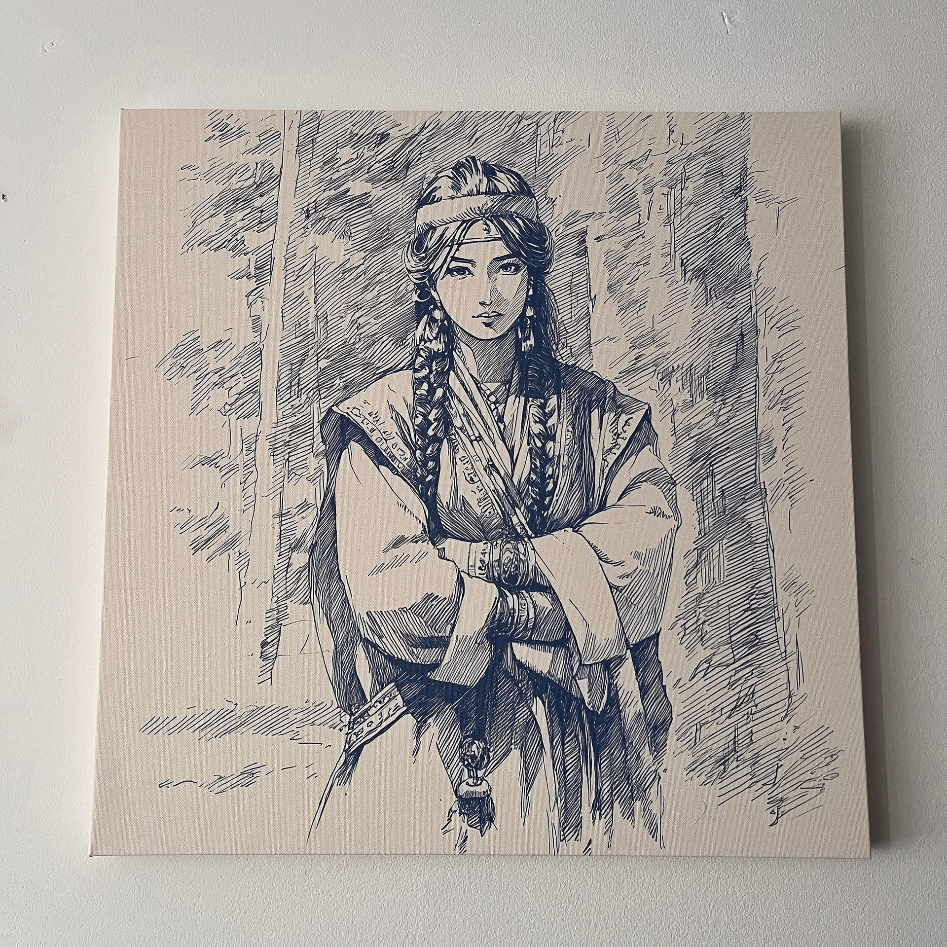 Çiçek Hatun: Ancient Turkic Noble Woman Canvas Print - Khan's Den Collection product image (2)