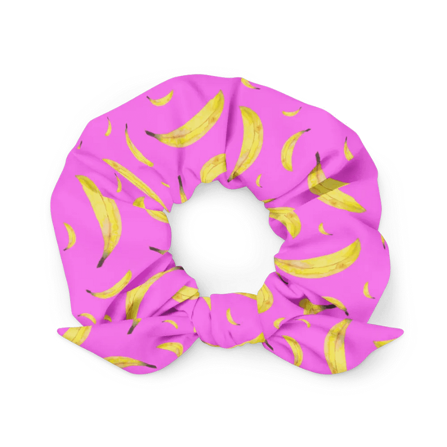 Bananapalooza pink scrunchie product image (2)