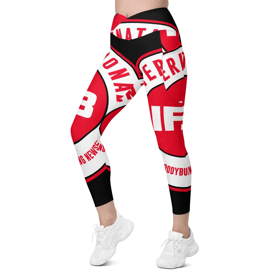 IFBNewsfeed.Org's All-Over Print Crossover Leggings with Pockets product image (7)
