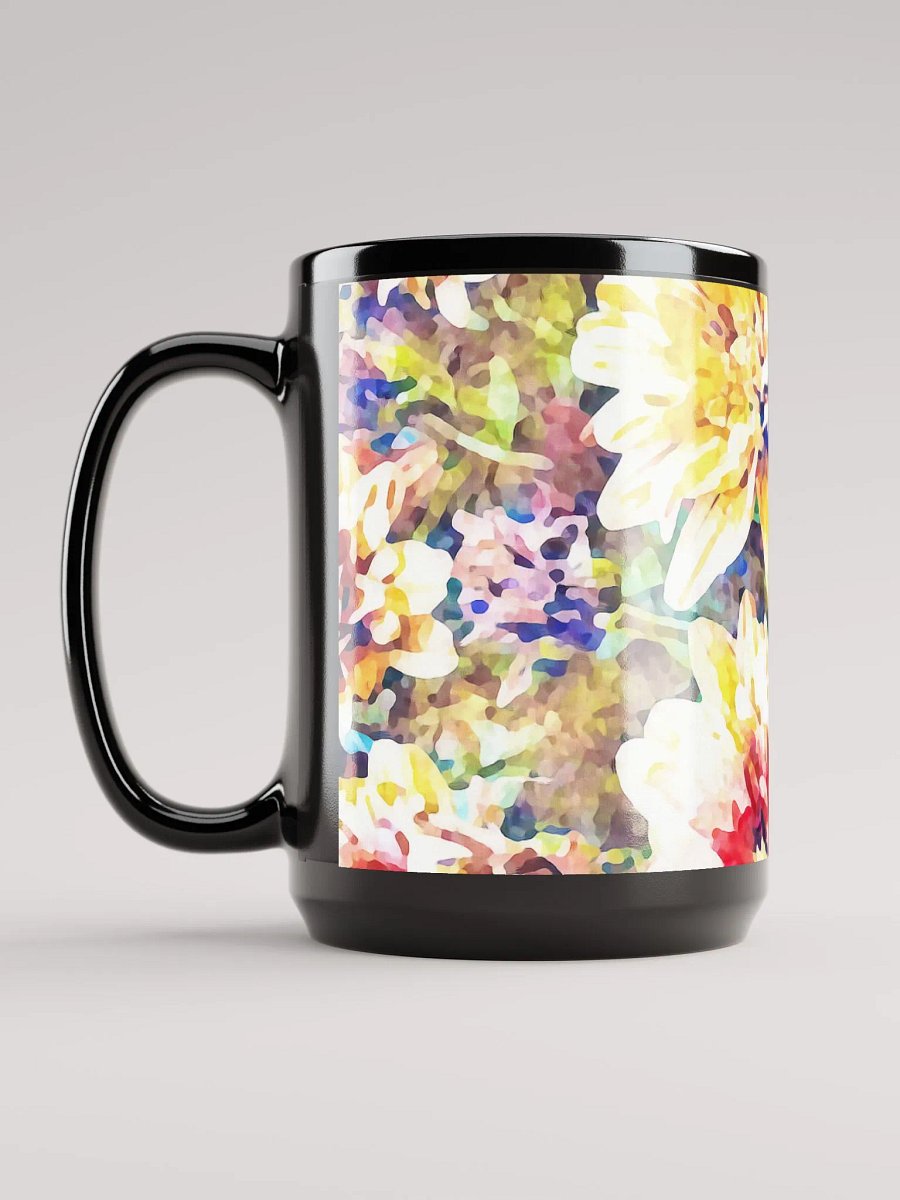 Abstract Graphic | Black Coffee Mug | Autumn Mums Floral product image (1)