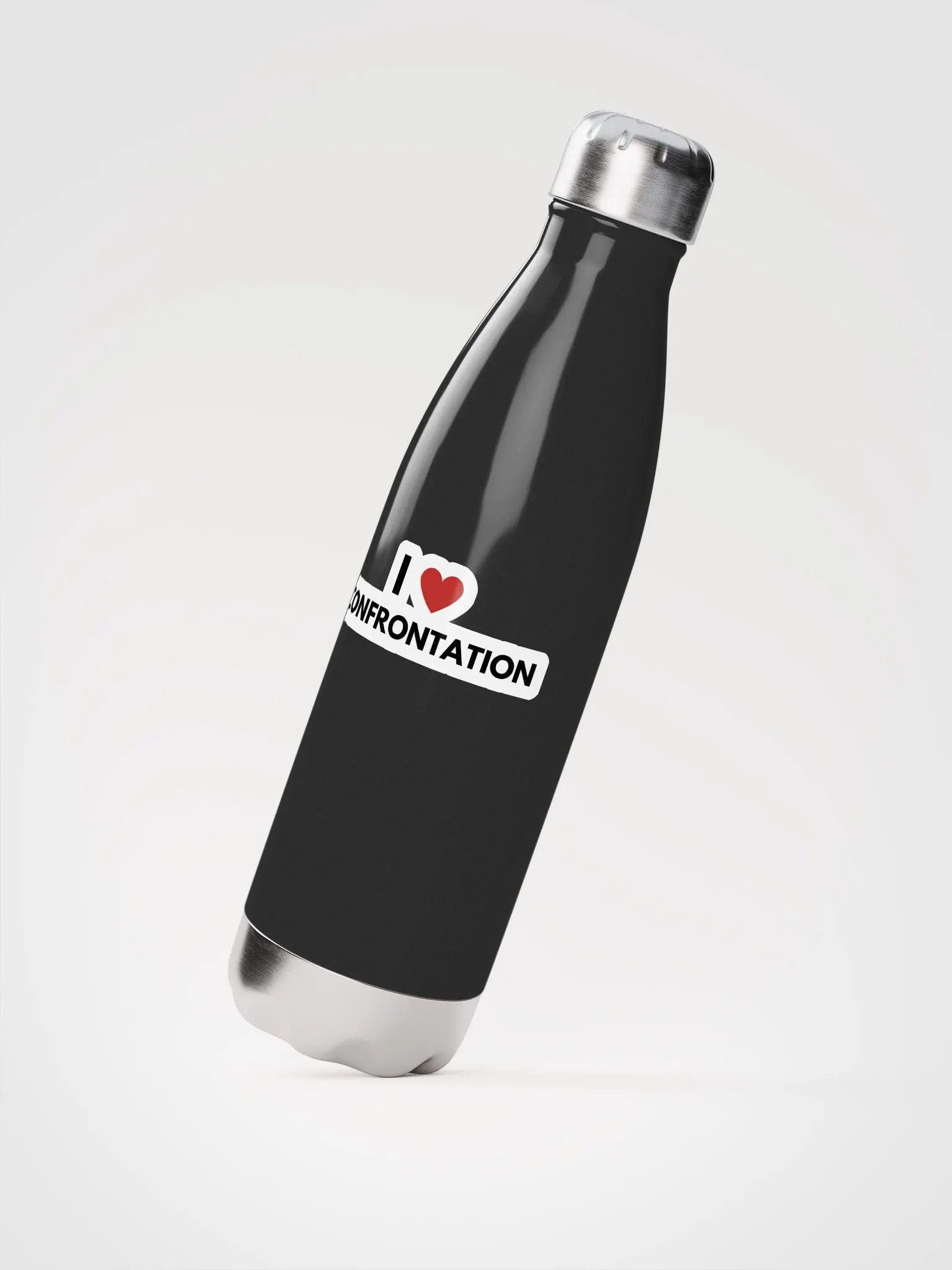 I <3 Confrontation (bubble design) stainless steel water bottle product image (4)