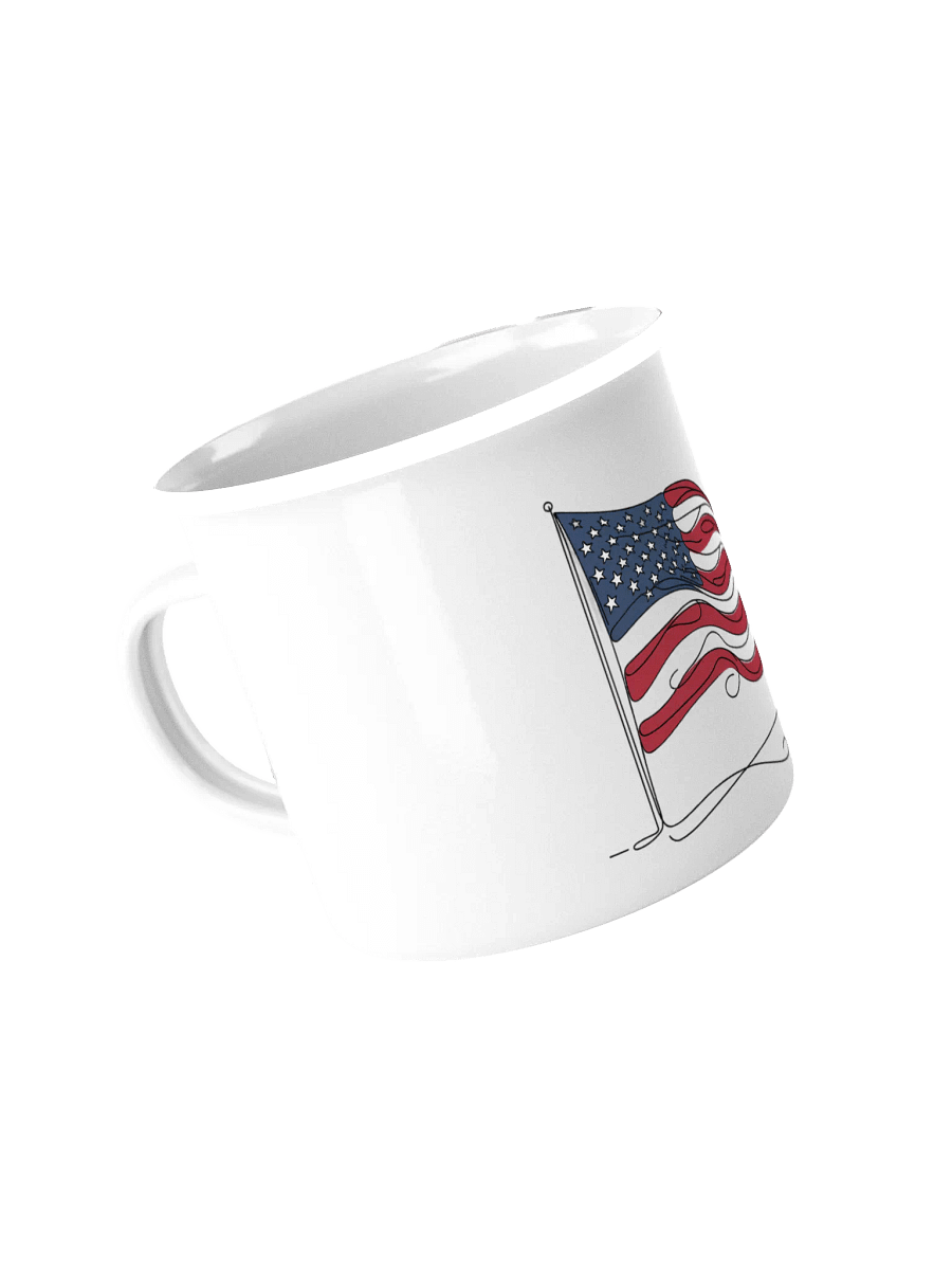 USA Flag Line Art Enamel Mug product image (4)