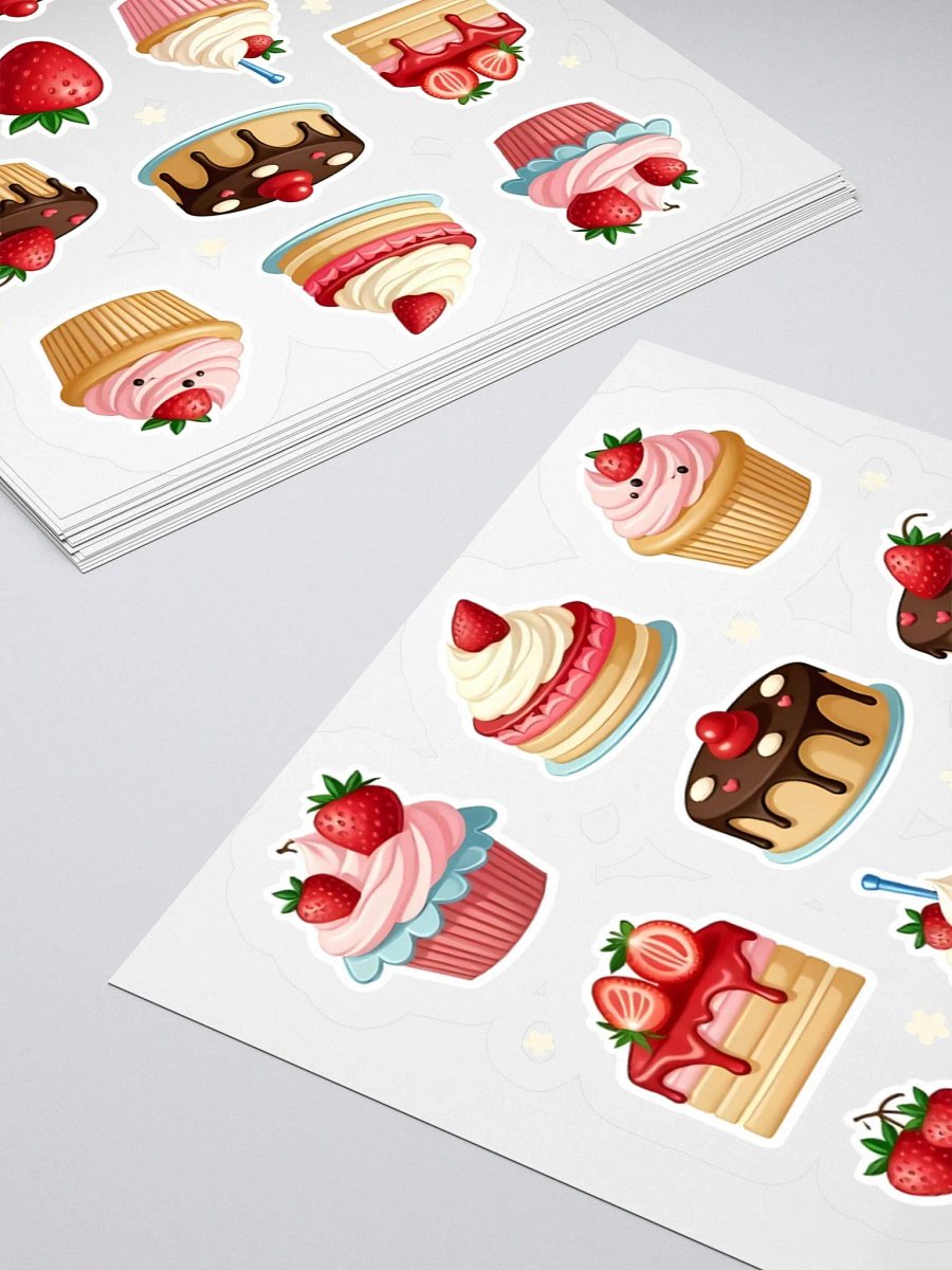 Sweet Treat Stickers: Strawberry Cakes & Cupcakes product image (12)