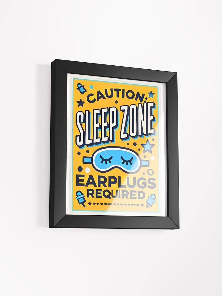 Caution Sleep Zone Poster – A Warning and a Wink product image (3)