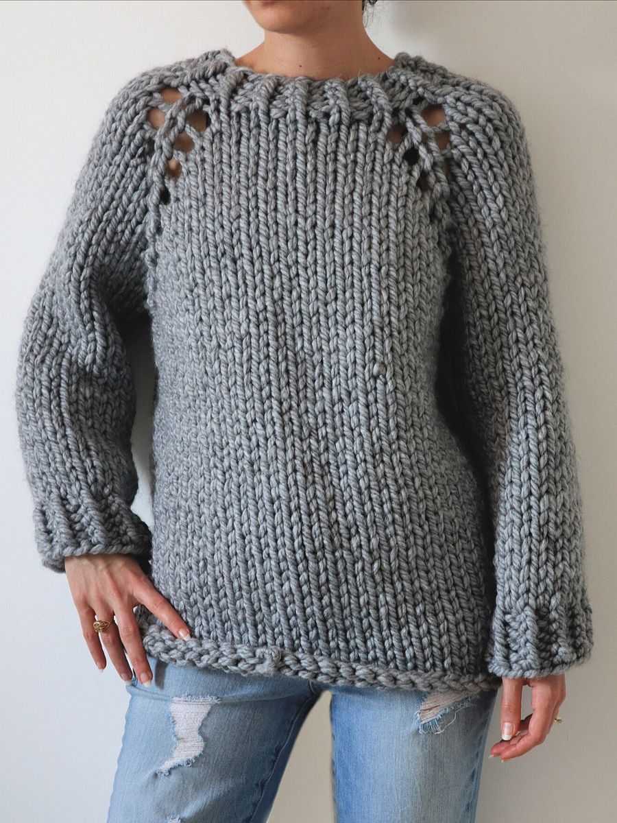 Super Chunky Raglan - Knit Sweater Pattern product image (5)