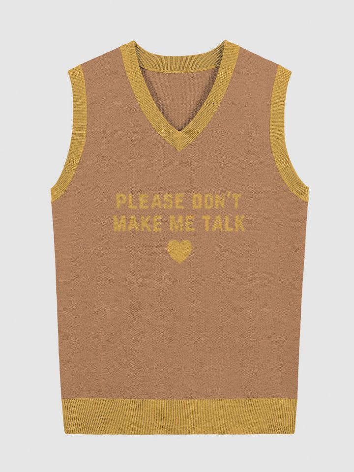 PLEASE DON'T MAKE ME TALK (duotone orange) knitwear vest product image (1)