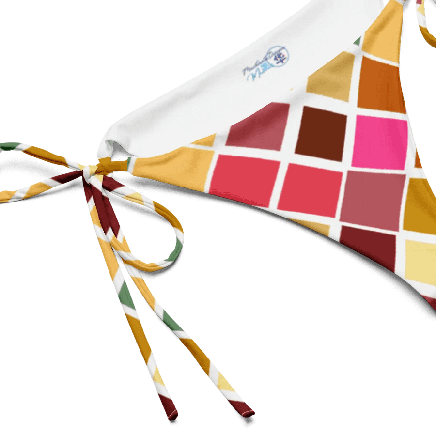 Colorful Square Pattern Design String Bikini Bottom - v5 product image (3)