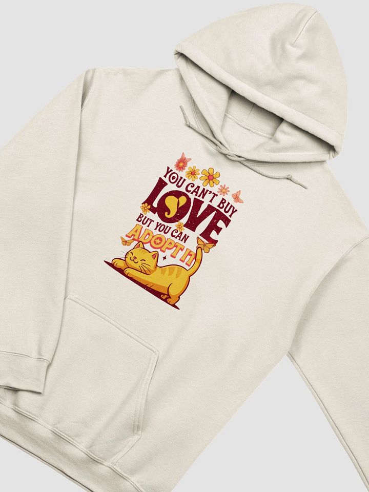 you cant buy love but you can adopt it hoodie product image (2)