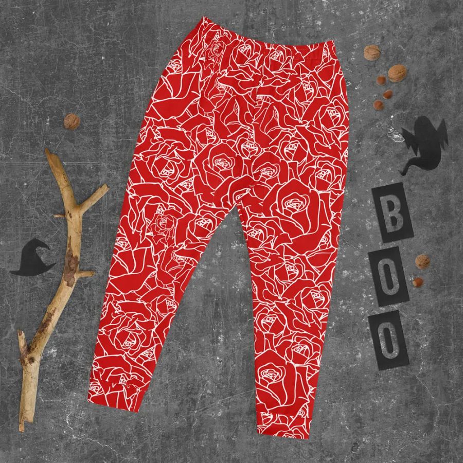Loads of Roses · red-white joggers product image (8)