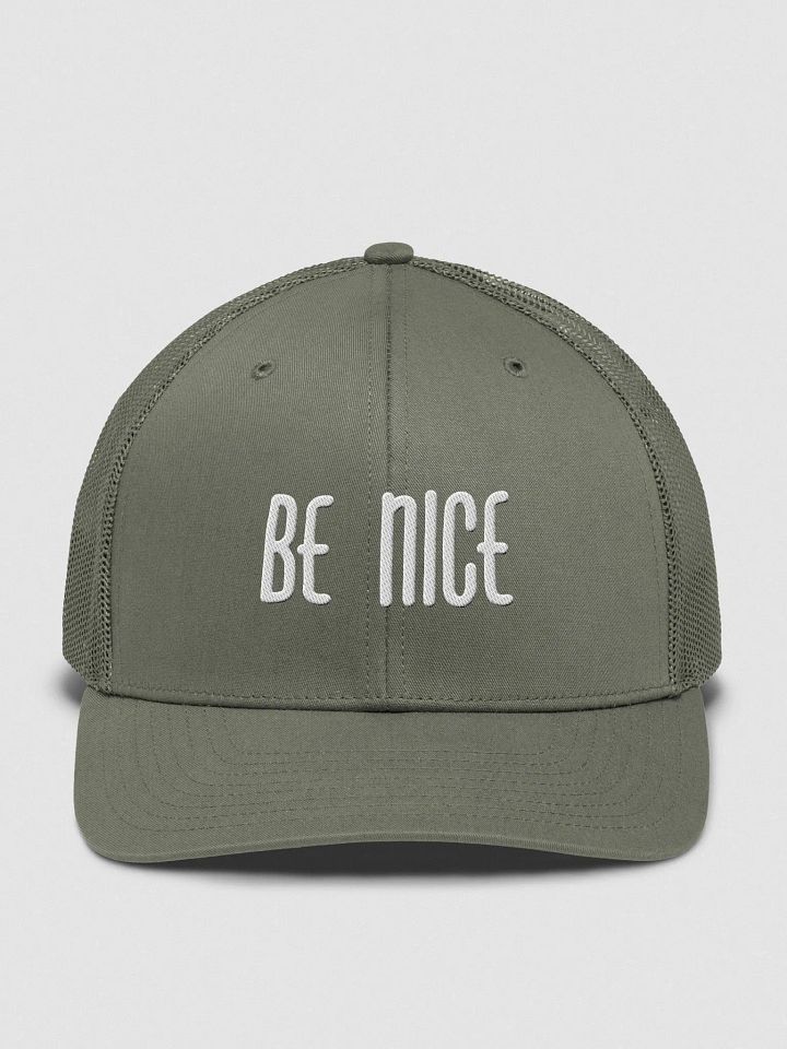 BE NICE Basics Embroidered Trucker Hat product image (1)