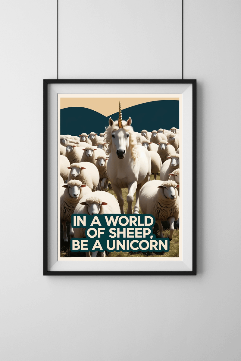 'In A World Of Sheep, Be A Unicorn' Art Print product image (44)