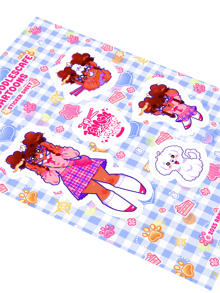 RamenDoodlesCafe Cartoons Sticker Sheet product image (2)