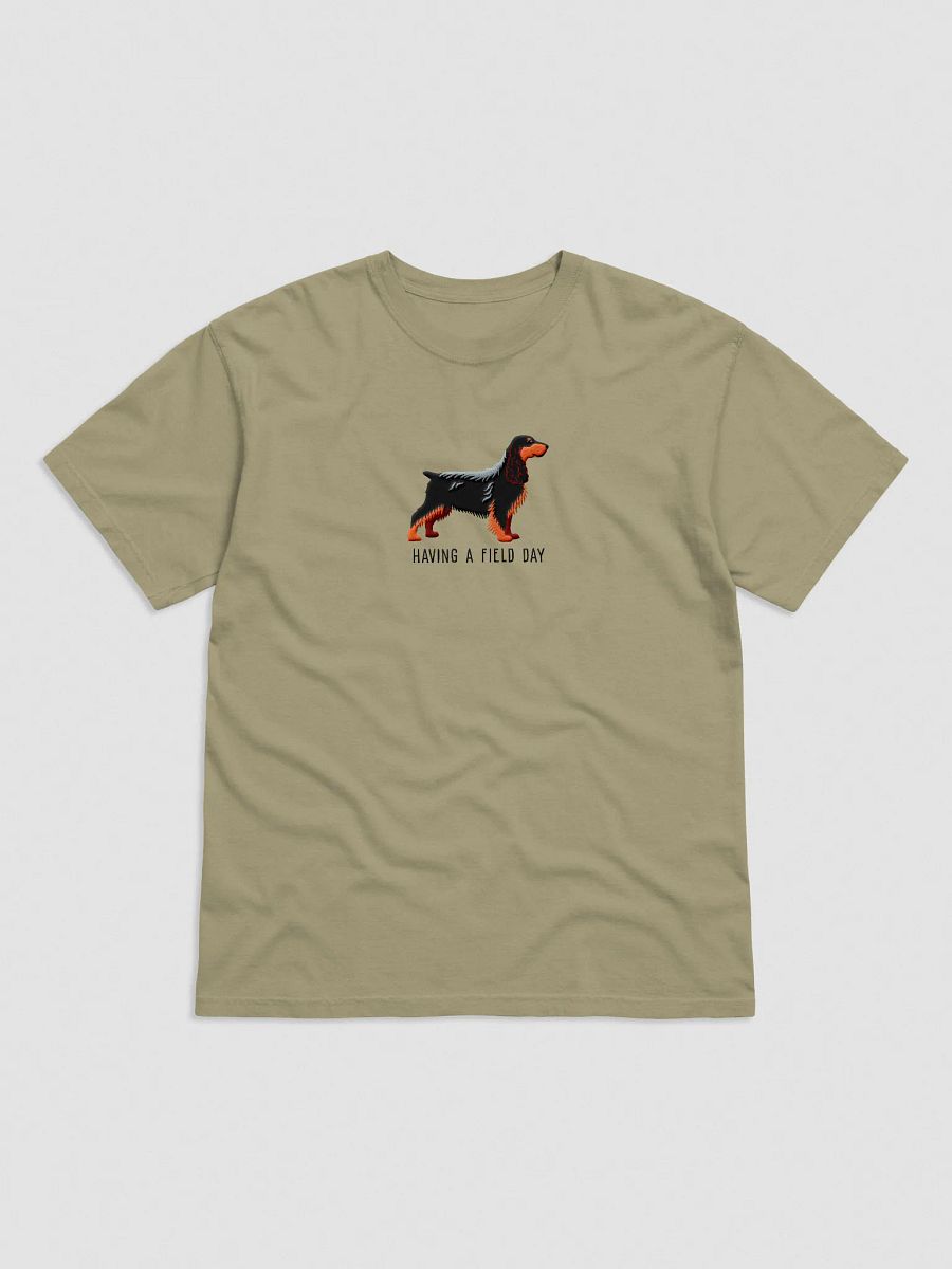Having a Field Day T-Shirt(Embroidered) of a Field Spaniel(Black & Tan) product image (9)