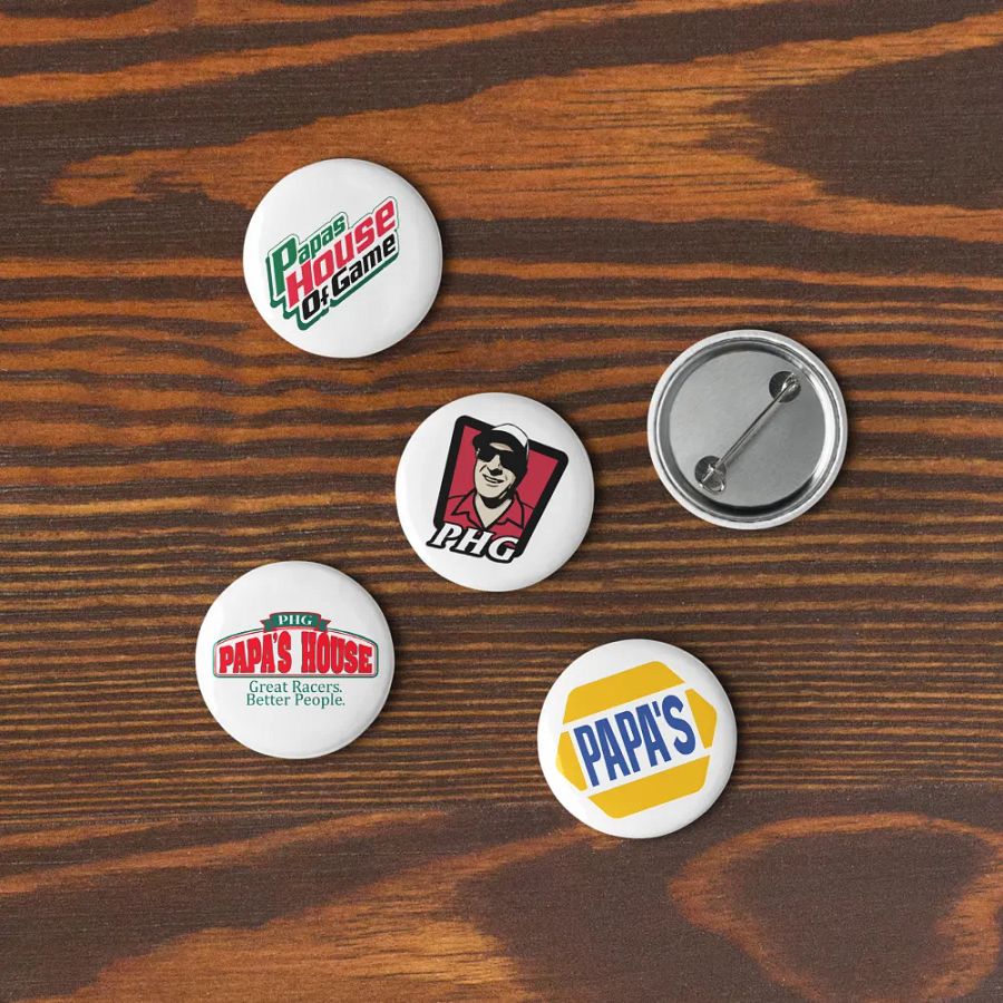 Papas House Of Game Emblem Pin Buttons product image (3)