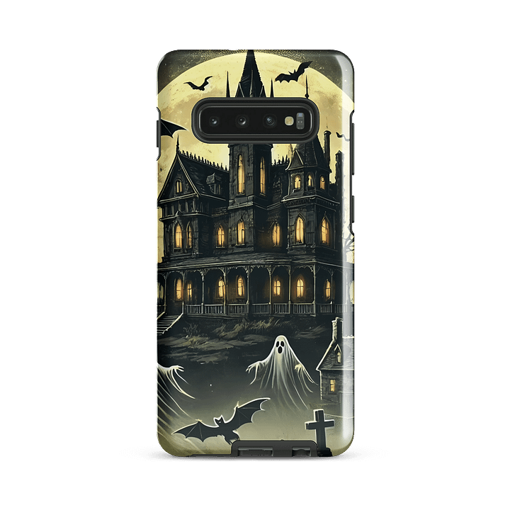 Haunted Mansion Samsung Tough Case - Gothic House with Ghosts Design product image (1)