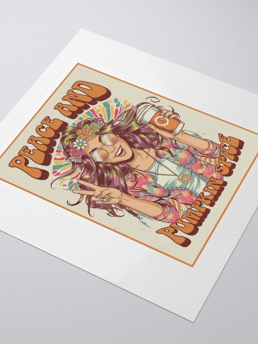 "PEACE AND PUMPKIN SPICE" vinyl sticker product image (3)