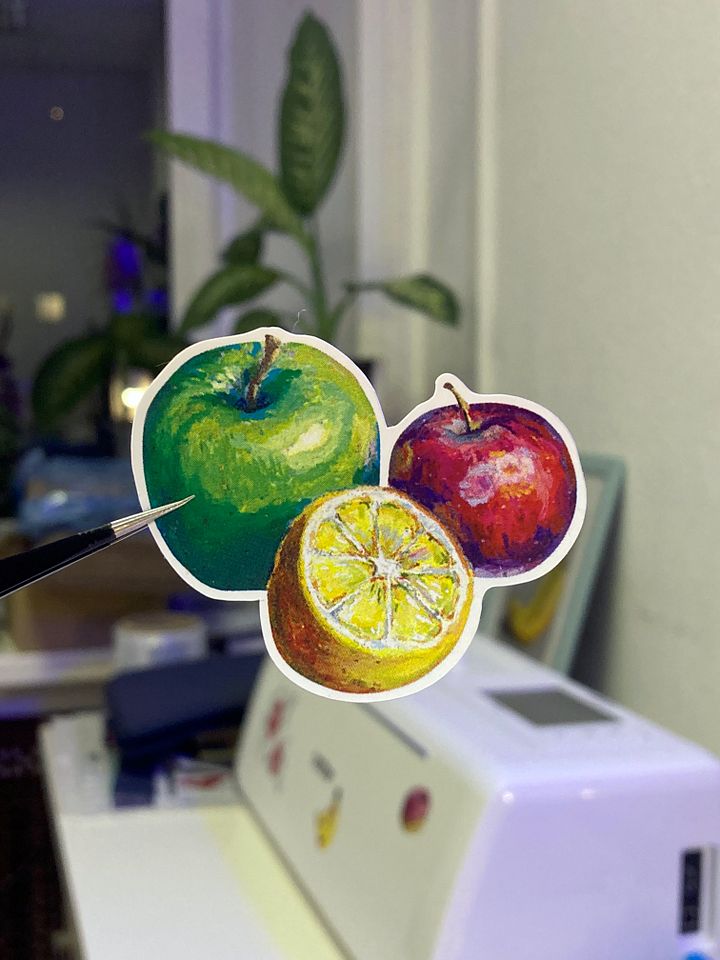 Apples and lemon sticker product image (1)