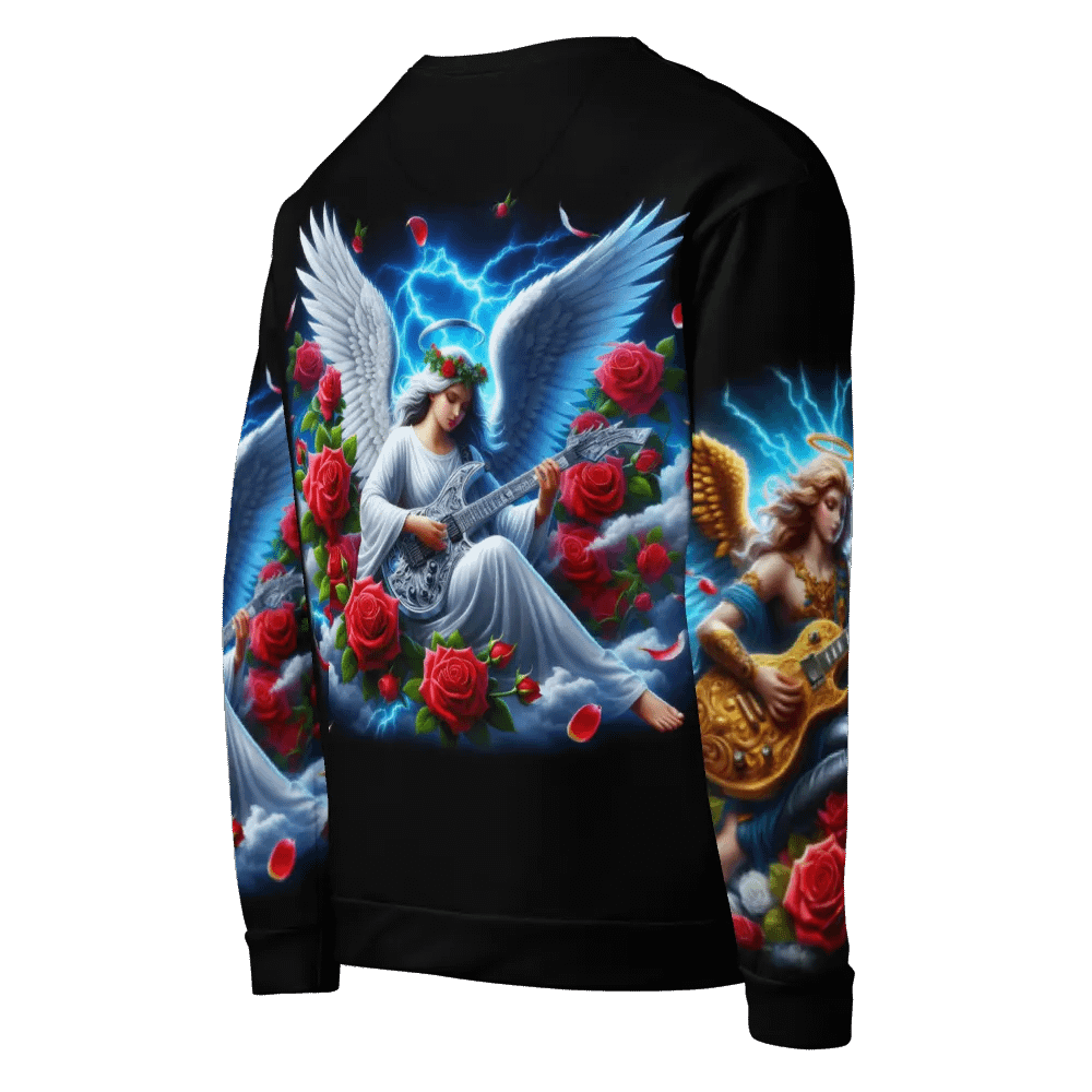 Angels making Music with a Guitar - All-Over Unisex Sweatshirt #17 product image (5)