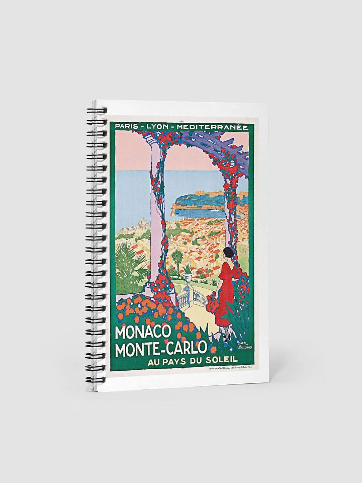 Vintage Monaco Travel Poster Spiral Notebook product image (1)