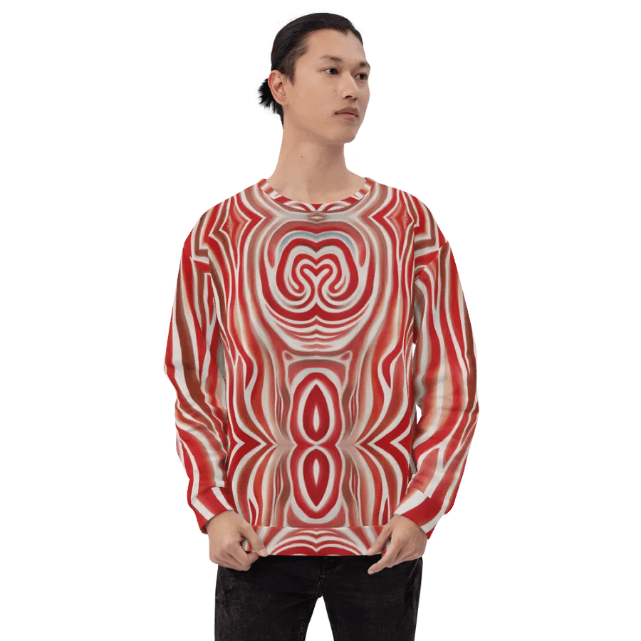 Funky Red Liquid Tie-Dye Explosion Sweatshirt product image (8)