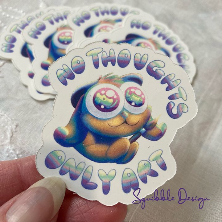 Vinyl Sticker - No Thoughts Only Art product image (1)