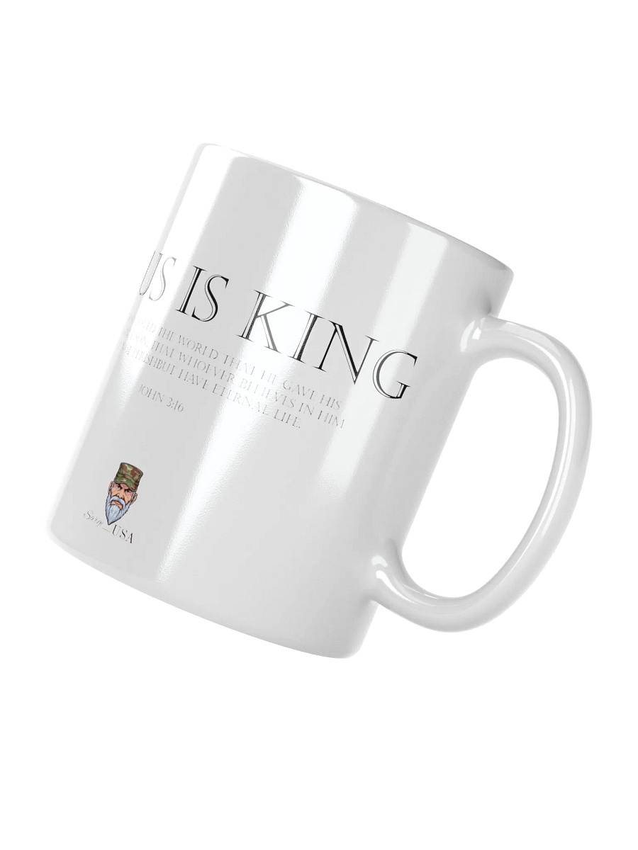 Jesus is King White Glossy Mug product image (6)