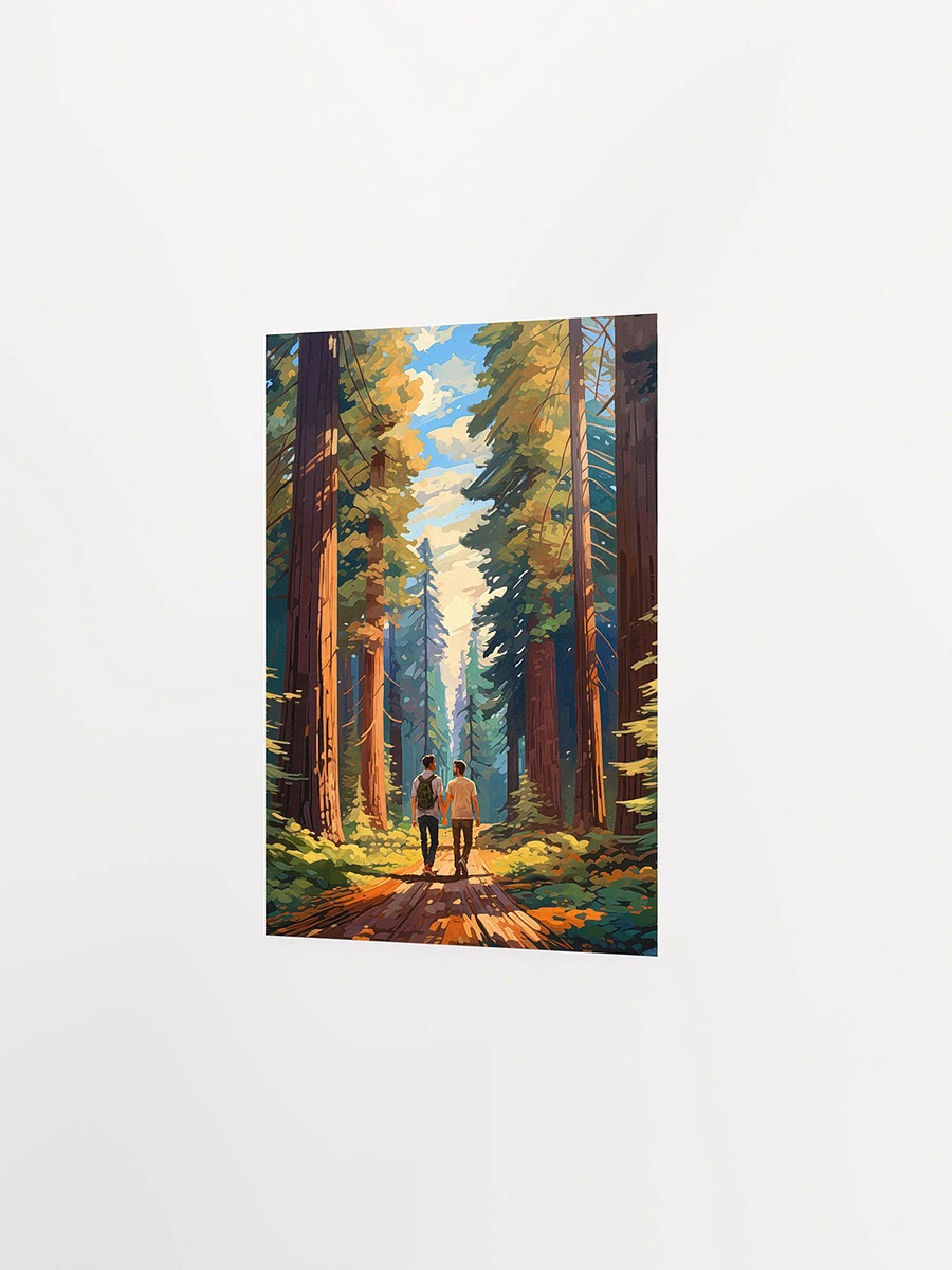 Seeing The Redwoods Together - Gay Couple Matte Poster product image (2)