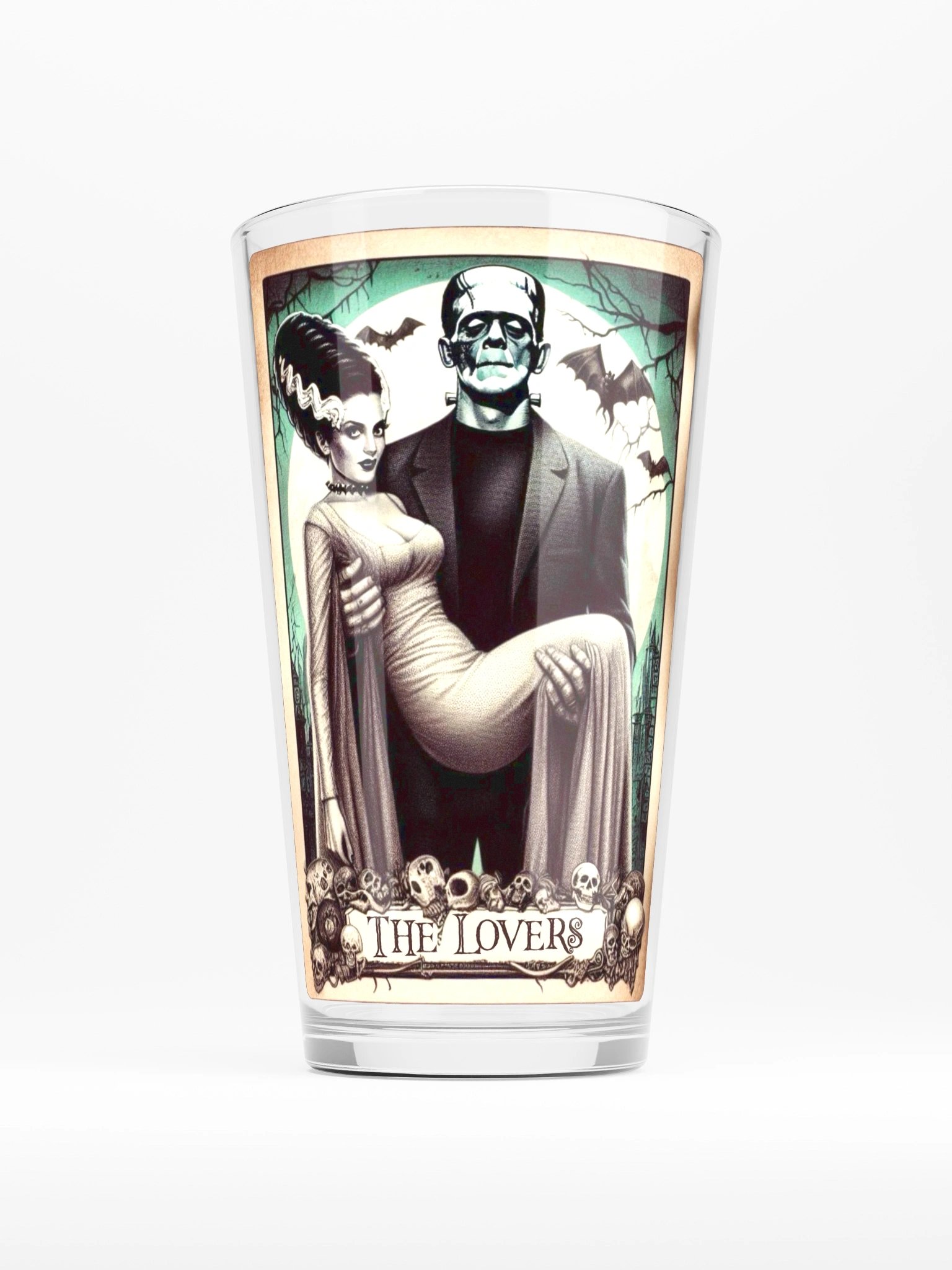 Horror Movie Lovers Tarot Shaker Pint Glass product image (1)