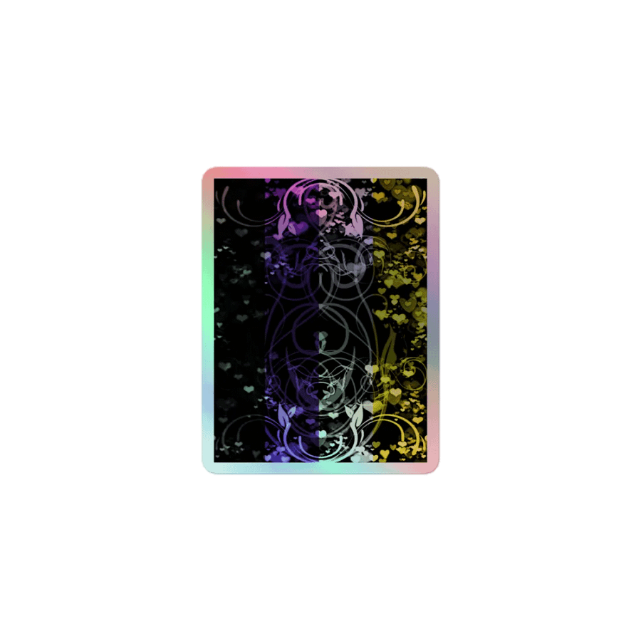 Nonbinary Pride Flag Sticker (Flourish Variation) product image (1)