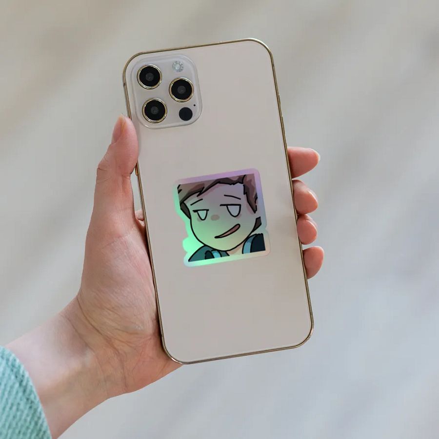Chaabbz Smirk Holographic Emote Sticker product image (8)