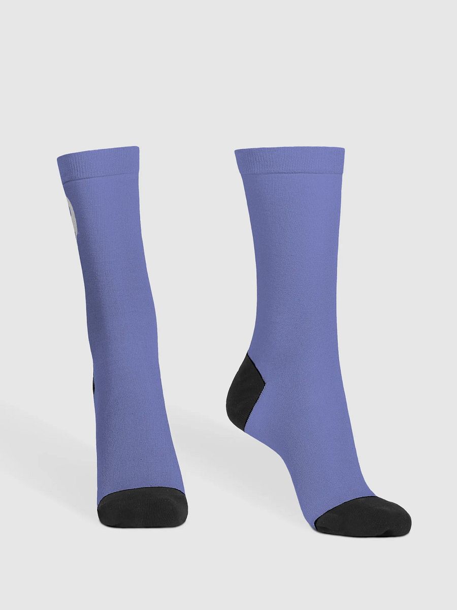 Salty Soles Crew Socks | BOURNE to Cape Cod™ Edition | White Logo on Slate Blue product image (3)