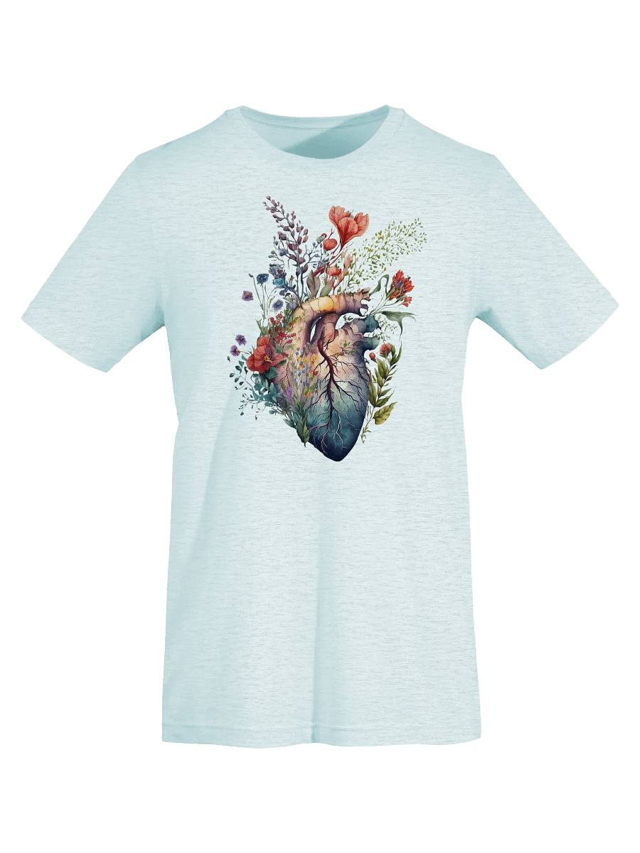 Wildflower Heart T-Shirt – Floral Anatomy Watercolor product image (55)
