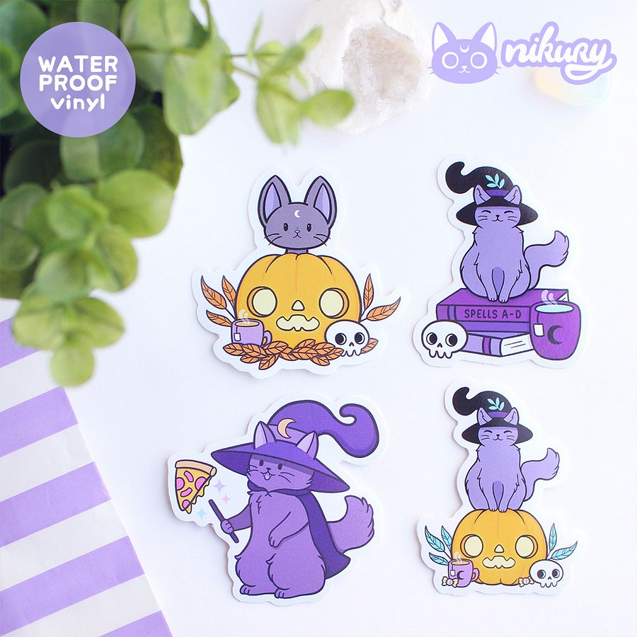Pumpkin Kitten Vinyl Sticker product image (2)