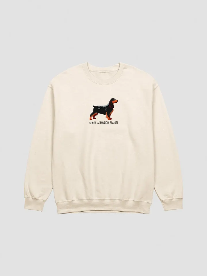 Short Attention Spaniel Sweatshirt (Embroidered) of a Field Spaniel(Black & Tan) product image (13)