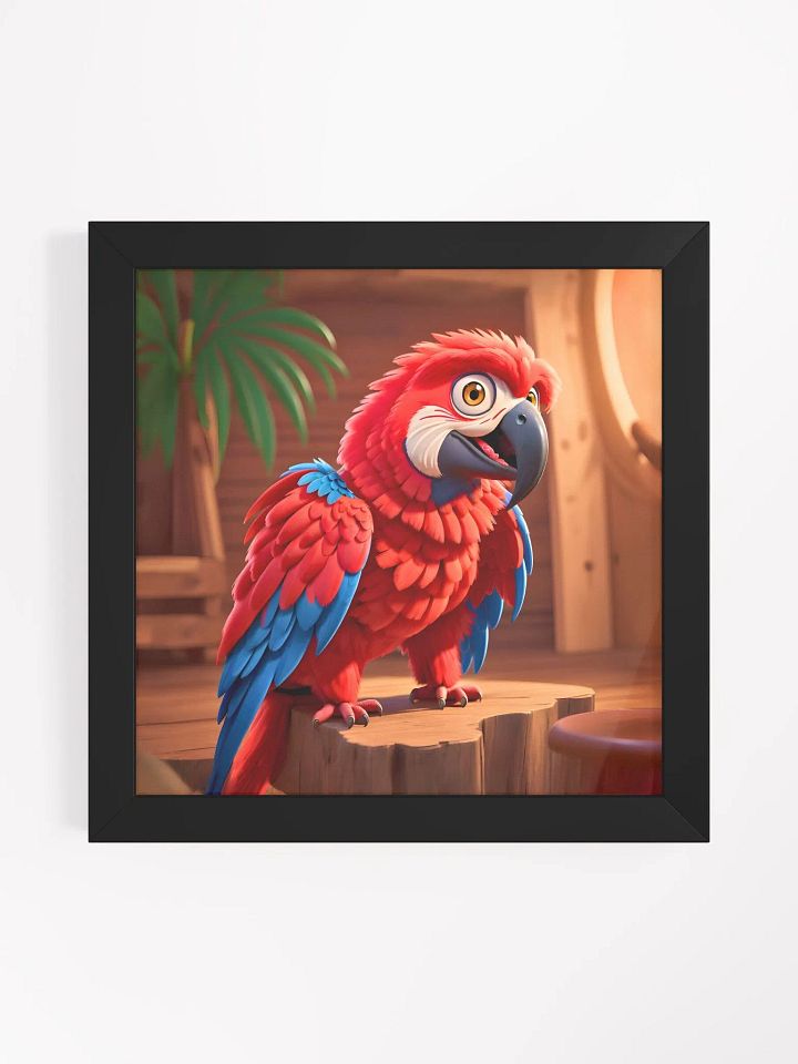 Endangered Species - Mexico - Scarlet Macaw Eco-Friendly Ayous Wood Framed Poster product image (1)