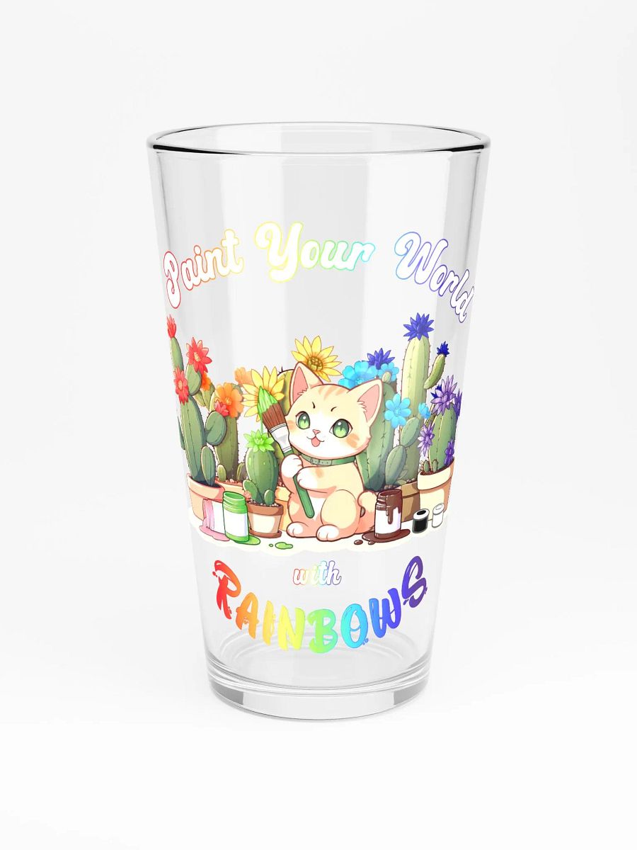 Rainbow Kitten Artist Pint Glass product image (3)